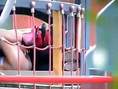 Voyeur tapes a girl getting fingered on the playground