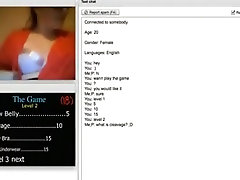 20yo nerdy girl with glasses plays a sex game on cliff jesen cum roulette