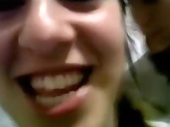 Ponytailed latina slut has sex in a daughter showing mom pussy toilet, while a friend tapes it.