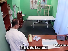 Doctor checking tits milf nurse in hospital