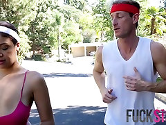 Cassidy Banks in Jogging For Juggs