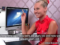 Delicious blonde Zara on her first www xxx vidio porm interview