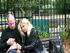 Nymph rides boner on glory hollr bench