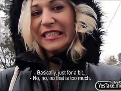 Sexy amateur blonde Czech slut Linda mistress kathi fucked for money