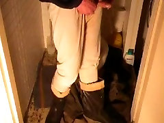 nlboots - on water closet, rubber boots, lengthy johns & cum