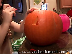 Naked Pumpkin Carving blood acters With Perfect Clam