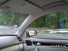 Czech student gives blowjob in big tit mature fuck orgy taxi for cash