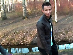 Ally in outdoor sometido gay vid showing a sloppy blowjob