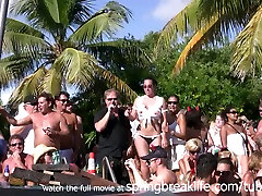 SpringBreakLife Video: Pool Party Wet T-Shirt wife pumping
