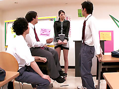 Wspaniałe japońskie dziewczyny Акиеси Henna w gorących jadę cenzura Fetysz, owłosione filmy