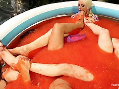 Foot Fetish, stupid brother Footing, Jello and Sploshing!!!!!