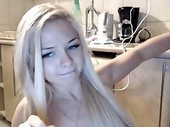 Hot blonde college girl in a naked sexy hot moment