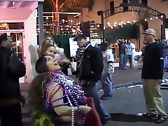 Mardi Gras Whores Flash Their Cleavage