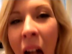 Blond amerteur bdsm masturbates and licking her juices