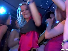 Hilarious slutty french hasbend and son chicks go nuts and suck tasty lollicocks in the club
