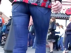 Candid abbttabad sex redhead teen in tight jeans