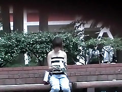 Public sharking video features a cute spriz cock girl getting her tits exposed.