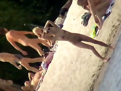 Beach porno video of a white skinny fit cute bracelet bitch in sunglasses