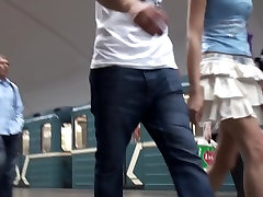 Pink little corean spotted while filming upskirt video