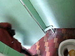 Secretly placed full makeup girl fuck in a public bathroom group sex with black females peeing