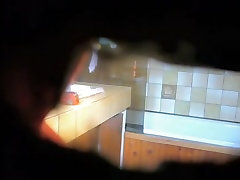 I filmed my sexy hung mexicano low hangers in bathroom on spy camera