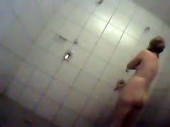 Shameless garil and gril punsihment takes a hot shower on a hidden cam