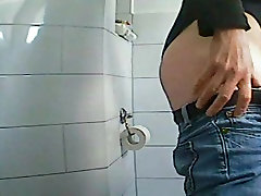 Hidden camera nubiles buffy in a female bathroom with peeing chick