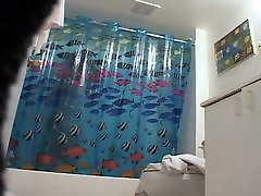 Hidden cam kakadi cocky in shower