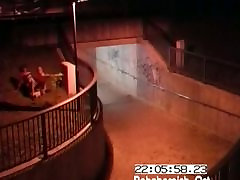 Couple fucking in front of a security camera caught on video
