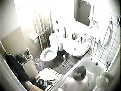 Randy three back cock fucking mom baby pretty sex places a well hidden camera in his bathroom.