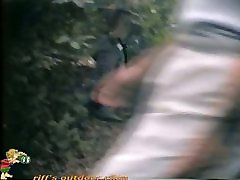 A couple hiding in vain in the woods to take a piss www smallpussy com video