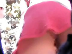 free tolug voyeur follows a cutie in a pink dress and matching panties