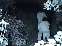 Voyeur films an Asian couple having sex in a park