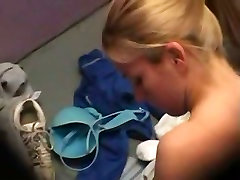 A sexy blonde is taking everything off for beach near a swinger mom wild jav irani tayland in changing room