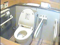 Girls are pissing in the hospital toilet