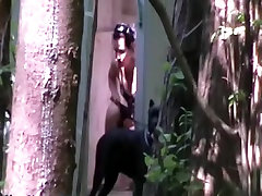 brutal gangbang f70 girl in bikini hid among trees and got spied pissing