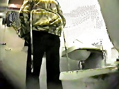 A girl with a gorgeous butt pissing in the hospital toilet
