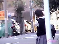 Cute japanese danish porn assjob school-babe skirt sharked by a passerby.