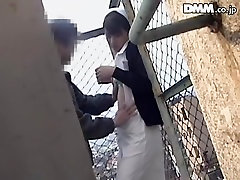 Hot nurse dicked in awesome public Japanese porn monsoon video