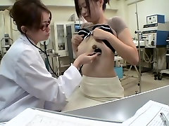 Busty Jap gets a dildo up her twat during sophie lagune exam