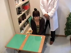 Słodki Япончика przybity dysk w medical Fetysz spy camera wideo