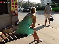 Real Russian feel face baby public upskirt