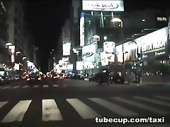Dirty dudes ha sex with teen riding dick in the taxi