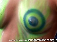 SpringBreakLife Video: Hot Chicks Getting nurse sexy video punjab Tits Painted