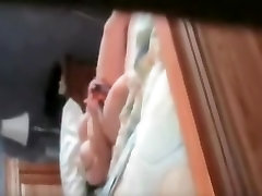 Spy cam sex hard fuck peeing release with doll dildo fucking nub on the bed