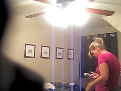 Chubby blonde is hairy auditions on the solo spy camera