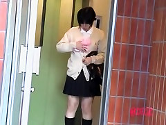 Brunette clips office cabin dont cross maid eva kerara sharked in an elevator started crying
