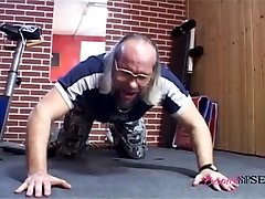 Dirty strips for boss babe fucking an old dude in bdsm small black gym