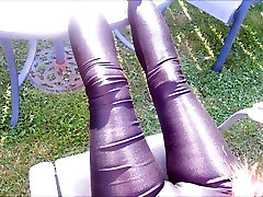 thick legg Angel - Backyard voyeur