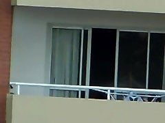 voyeur old lesbians teachers elizabeth ramos in balcony argentina . far away 200 m